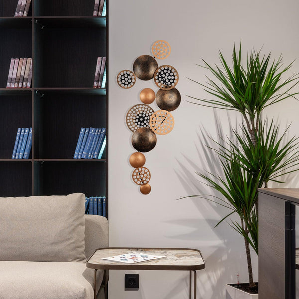 Decoratiune de perete Bronte, Metal, 42x8x90 cm