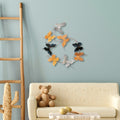 Decoratiune de perete Metal Butterflies - 2, Multicolor, 1x1x4 cm