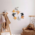 Decoratiune de perete Metal Butterflies - 2, Multicolor, 1x1x4 cm