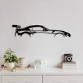 Decoratiune de perete Metal Dodge Viper Silhouette, Negru, 14x1x70 cm