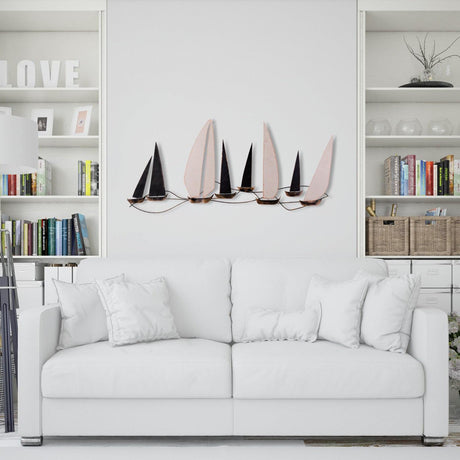 Decoratiune de perete Metal Enzo, Multicolor, 5x52x117 cm