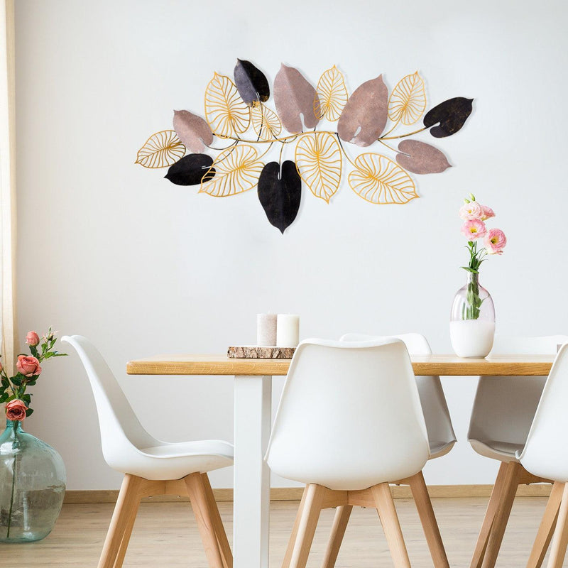 Decoratiune de perete Metal Furize, Multicolor, 61x7x120 cm