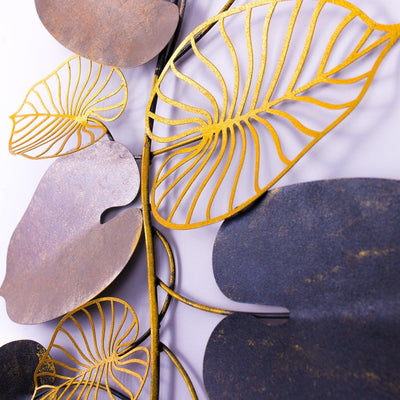 Decoratiune de perete Metal Furize, Multicolor, 61x7x120 cm