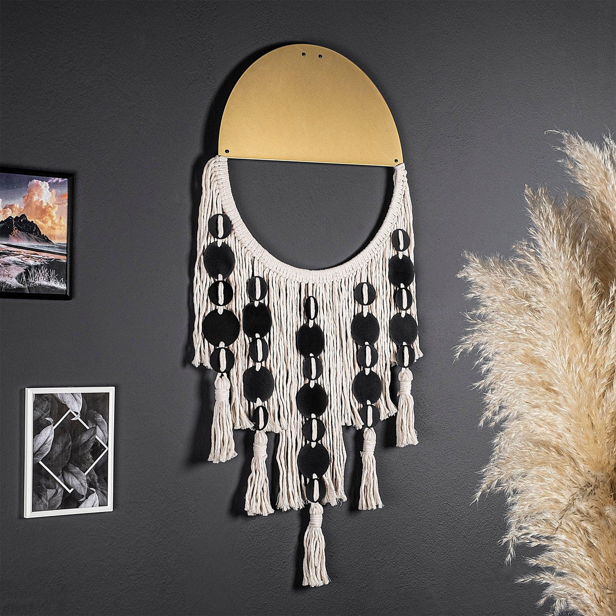 Decoratiune de perete Metal Ivamac, Aur, 90x1x42 cm