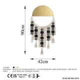 Decoratiune de perete Metal Ivamac, Aur, 90x1x42 cm