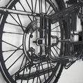 Decoratiune de perete Metal Motocicleta, Negru, 100 x 47 cm