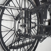 Decoratiune de perete Metal Motocicleta, Negru, 100 x 47 cm