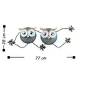 Decoratiune de perete Metal Owl 3, Multicolor, 28x1x77 cm