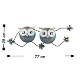 Decoratiune de perete Metal Owl 3, Multicolor, 28x1x77 cm