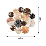 Decoratiune de perete Metal Sanatsal, Multicolor, 90x1x32 cm