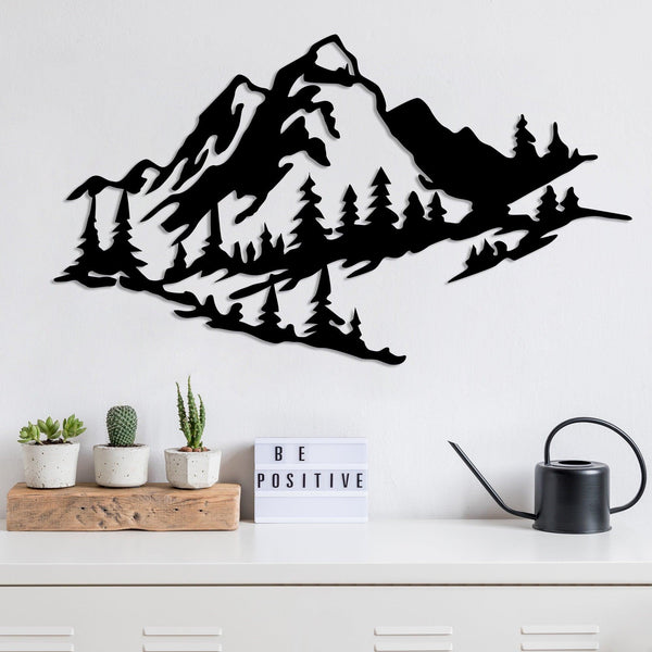Decoratiune de perete Metal Tanelorn, Negru, 40x47 cm