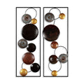 Decoratiune de perete Metal Textured - 3, Multicolor, 92x1x32 cm