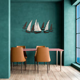 Decoratiune de perete Metal Uskuna, Multicolor, 52x1x123 cm