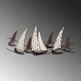 Decoratiune de perete Metal Uskuna, Multicolor, 52x1x123 cm