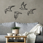 Decoratiune de perete Metal Zevahir, Negru, 24x0,12x100 cm