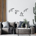 Decoratiune de perete Metal Zevahir, Negru, 24x0,12x100 cm