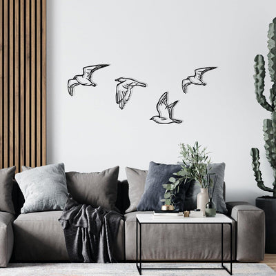 Decoratiune de perete Metal Zevahir, Negru, 24x0,12x100 cm