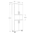 Dulap Adore Diamond, Multifunctional, 4 usi, 1 raft 56 x 161 x 32 cm