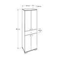 Dulap Adore Diamond, Multifunctional, 4 usi, 4 rafturi, 1 sertar 60 x 187 x 40 cm