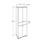 Dulap Adore Diamond, Multifunctional, 4 usi, 4 rafturi, 1 sertar 60 x 187 x 40 cm