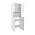 Dulap Baie Adore cu Loc Pentru Masina de Spalat, 3 Rafturi, 2 Usi, Alb, 65 x 182 x 60 cm
