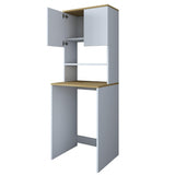 Dulap Baie cu loc pentru Masina de Spalat, 2 Usi si 2 Rafturi, Alb, 65x30x92 cm