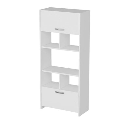 Dulap Bucatarie cu loc de Microunde si Rafturi, Alb, 65 X 180 X 35 Cm