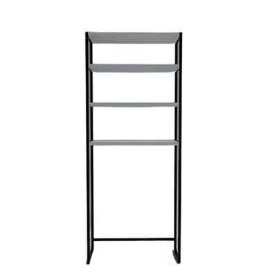 Dulap De Baie Salzgitter cu 4 Rafturi si cadru Metal, Alb, 54 X 150 X 18 Cm
