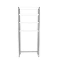 Dulap De Baie Salzgitter cu 4 Rafturi si cadru Metal, Alb, 54 X 150 X 18 Cm