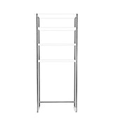 Dulap De Baie Salzgitter cu 4 Rafturi si cadru Metal, Alb, 54 X 150 X 18 Cm