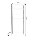 Dulap De Baie Salzgitter cu 4 Rafturi si cadru Metal, Alb, 54 X 150 X 18 Cm