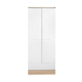 Dulap Haine Adore Base, 2 usi cu sertar si umeras, Alb, 80 x 198 x 52 cm