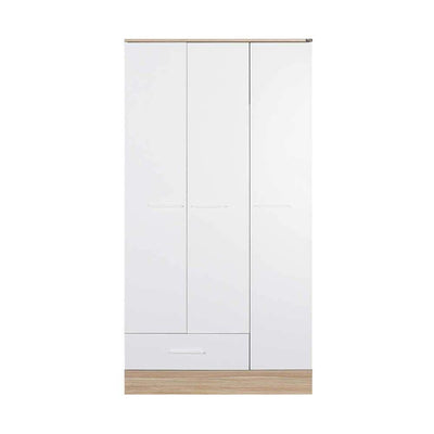 Dulap Haine Adore Base, 3 usi, 1 sertar, Alb, 103 x 198 x 52 cm