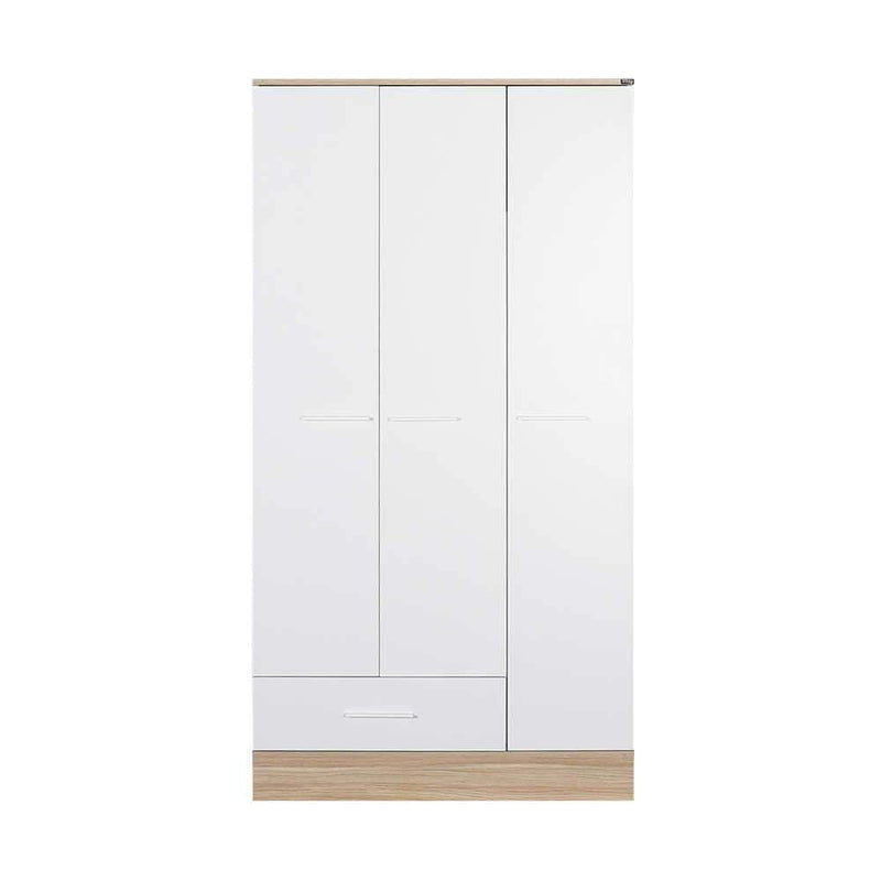 Dulap Haine Adore Base, 3 usi, 1 sertar, Alb, 103 x 198 x 52 cm