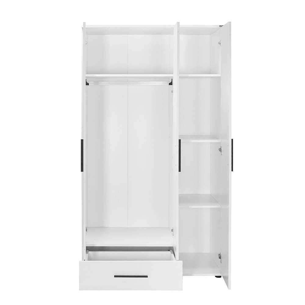 Dulap Haine Adore Trendline, 3 usi, 1 sertar, Alb - Stejar, 103x187x52 cm - Alb