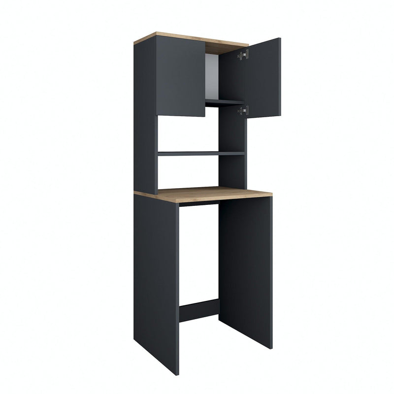 Dulap Masina De Spalat Kaizer cu 2 Usi si 3 Rafturi, Antracit, 65 X 183 X 60 Cm