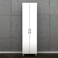 Dulap multifunctional Adore Diamond, 8 rafturi, 2 Usi, Alb 50x181x37 Cm