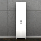 Dulap multifunctional Adore Diamond, 8 rafturi, 2 Usi, Alb 50x181x37 Cm
