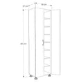 Dulap multifunctional Adore Diamond, 8 rafturi, 2 Usi, Alb 50x181x37 Cm