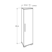 Dulap multifunctional Adore Diamond, 8 rafturi, Usa reversibila, Alb 50 x 187 x 35 cm