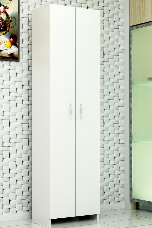Dulap Multifunctional Daire cu 2 Usi, Alb, 49x182x30 cm