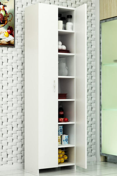 Dulap Multifunctional Daire cu 2 Usi, Alb, 49 x 182 x 30 cm