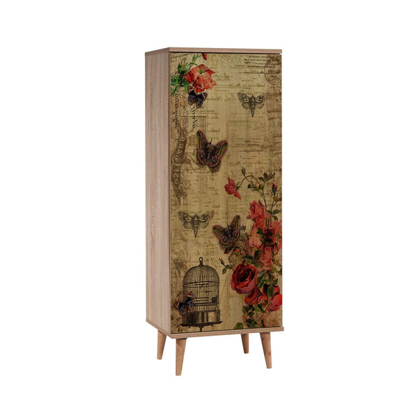 Dulap Multifunctional Filinta cu 2 Usi, Stejar, 50x38x135 cm