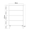 Dulap Multifunctional Multibox cu 2 usi, Stejar / Multicolor, 80 x 36 x 127 cm