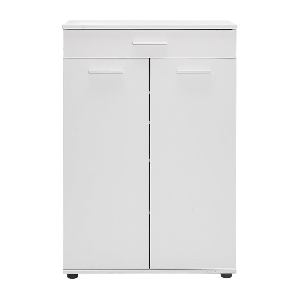 Dulap Multifuncțional pentru Hol, Baie sau Bucătărie, 2 Uși, 1 Sertar, Alb - Natur, 73x108x35 cm - Alb
