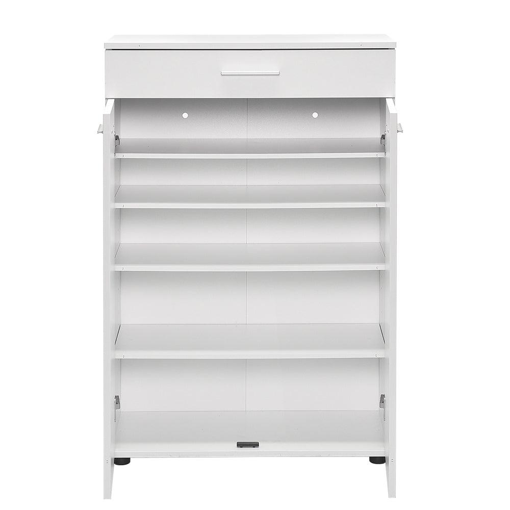 Dulap Multifuncțional pentru Hol, Baie sau Bucătărie, 2 Uși, 1 Sertar, Alb - Natur, 73x108x35 cm - Alb