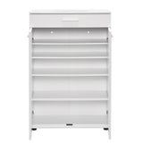 Dulap Multifuncțional pentru Hol, Baie sau Bucătărie, 2 Uși, 1 Sertar, Alb - Natur, 73x108x35 cm - Alb