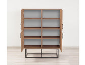 Dulap Multifunctional QuantumSolo cu 4 usi, Stejar, 93x115x36 cm