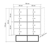 Dulap Multifunctional QuantumSolo cu 4 usi, Stejar, 93x115x36 cm