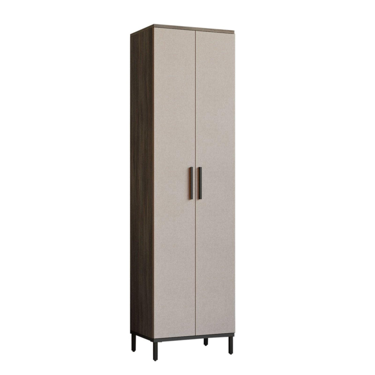 Dulap Multifunctional Rime cu 2 usi si 5 rafturi, Maro, 50 x 184 x 36 cm